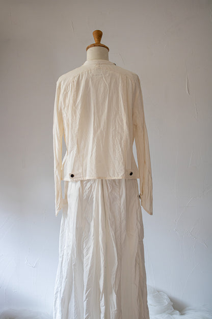 compact riders jacket K401 soft chizimi white