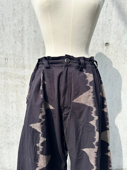 wide pants K704 kodo black/beige