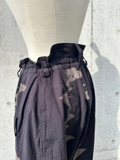 wide pants K704 kodo black/beige