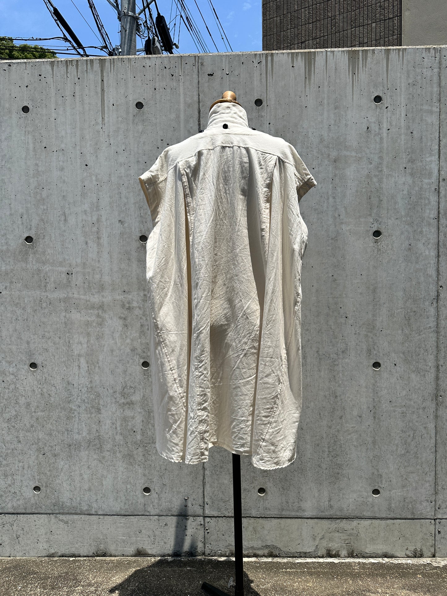 drape blouse  sleeveless K500-NS organic cotton kinari