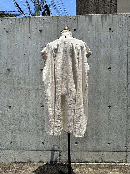 drape blouse  sleeveless K500-NS organic cotton kinari