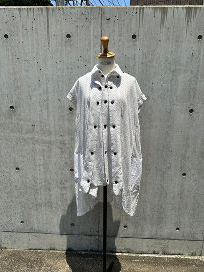 drape blouse  sleeveless K500-NS karami kasuri