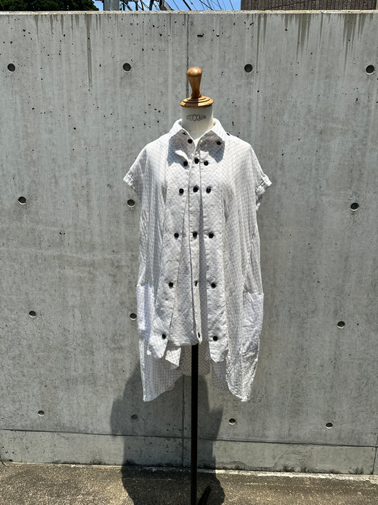 drape blouse  sleeveless K500-NS karami kasuri