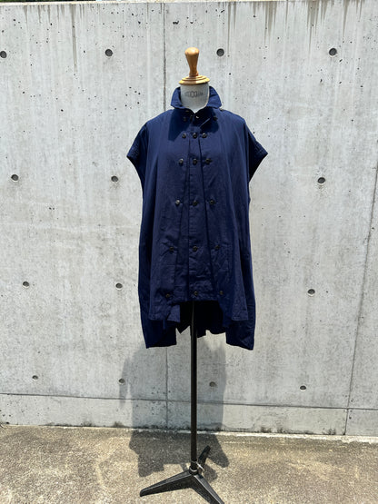 drape blouse  sleeveless K500-NS SIC navy