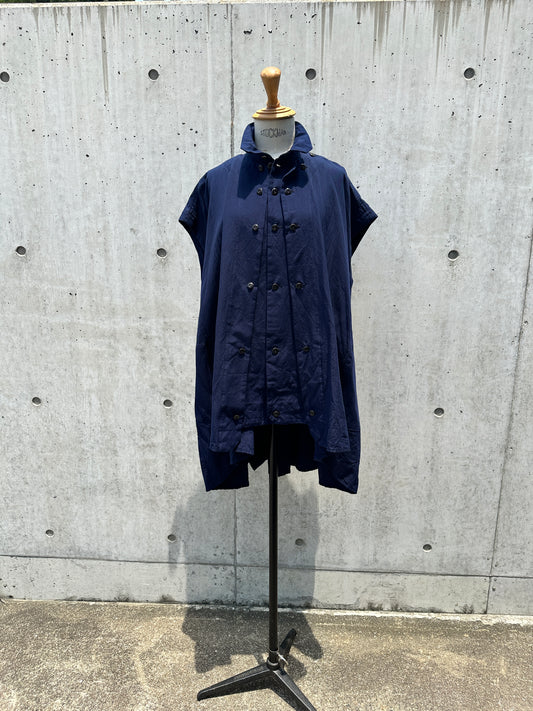 drape blouse  sleeveless K500-NS SIC navy