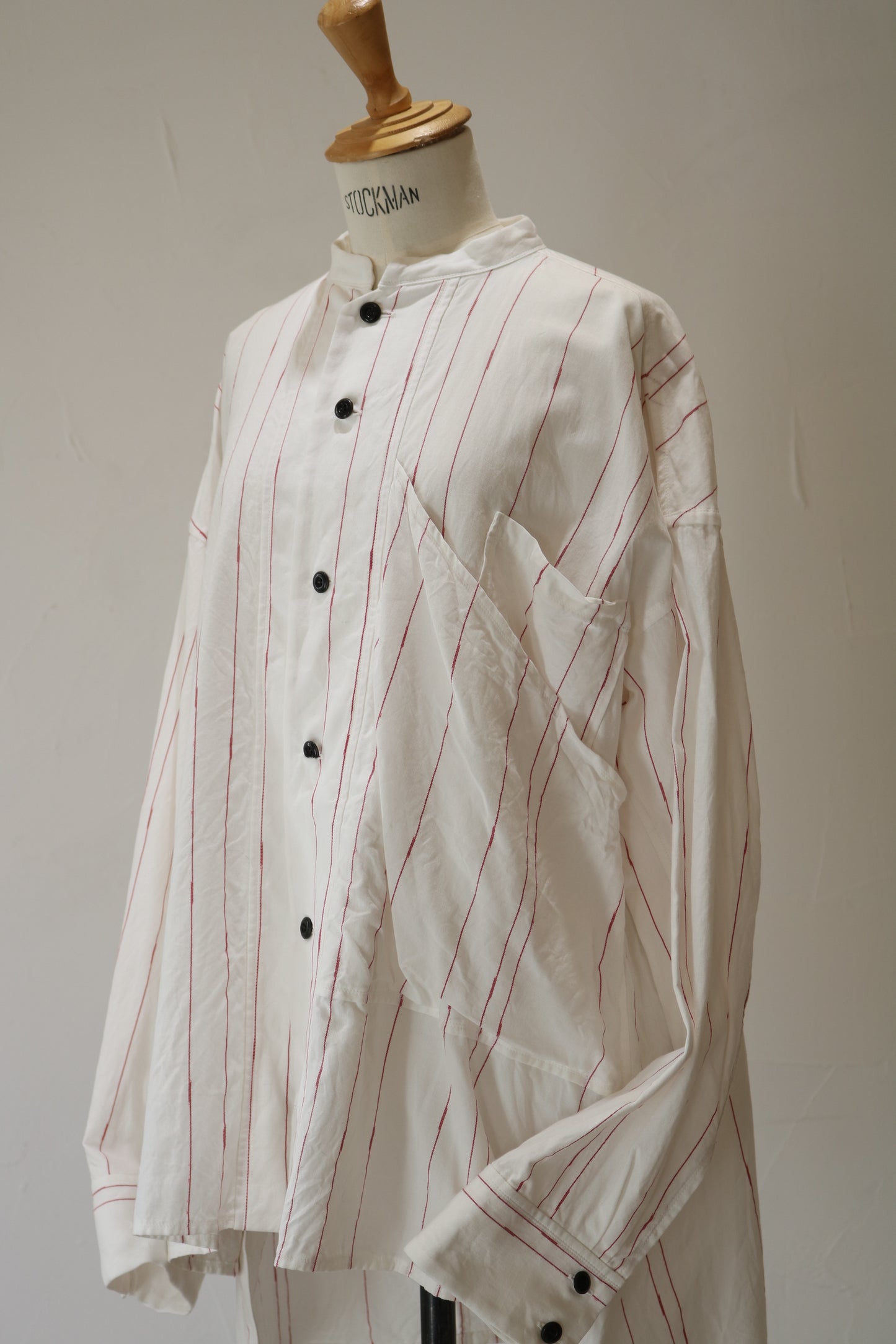 lama shirt K505 SIC stripe white/red